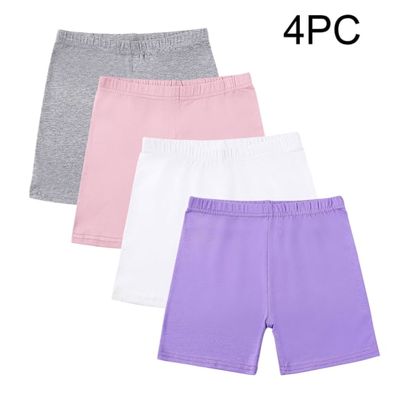 4 Pack Season-adaptable Vibrant Cotton Kids Yoga Shorts Soft Stretch-fit Kid Bottoms Suitable Indoor and Outdoor Occasions Multicolor B 11-12 Years