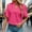 Hot Pink, variant on TIANZEN Summer New Solid Color V Neck Fashion Sleeved Blouse Womens Short Sleeve Shirt Juniors Graphic Tops Women's Summer Shirts