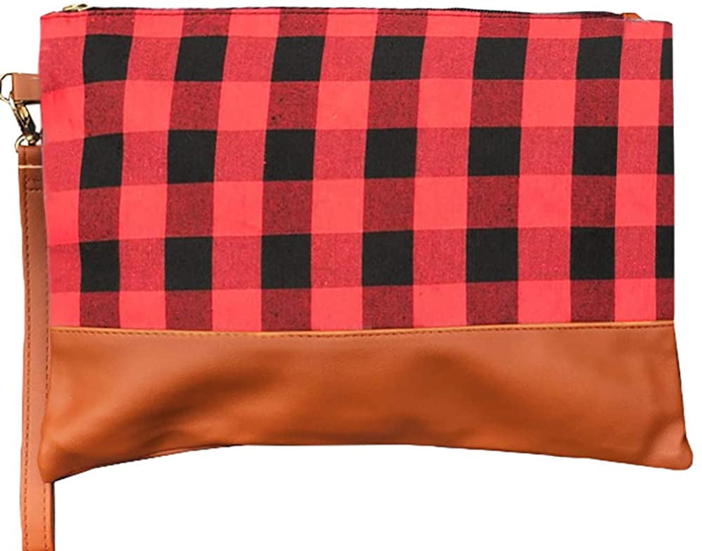 Red plaid clutch new arrivals