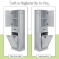 thumbnail image 5 of AENKYO 67.8" Tall Bathroom Storage Cabinet with Adjustable Shelf, Tilt-Out Drawer, and Side Hooks, Gray, 5 of 10