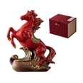thumbnail image 2 of Ceramic Horse Statue,Chinese Feng Shui Red Horse Figurines for Fire Horse Year 2026, Chinese FireHorse Decorations,Zodiac Animal Sculpture Home Tabletop Ornament with Gift Box, 2 of 9