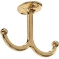 thumbnail image 1 of Hardware Essentials 852305 Under Shelf Coat Hook Brass Plated -2 Pack, 1 of 2