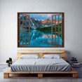 thumbnail image 4 of IDEA4WALL Mountains Lake and Forest in Fake Brown Window Peel and Stick Wallpaper Removable Wall Mural Sticker Decal 36x48 inches, 4 of 5