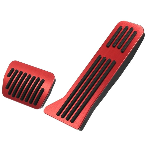 Coche Pie Pedal Pastillas Acelerador Gasolina Freno Pedal Cubierta Kit Rojo Negro