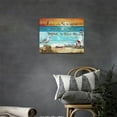 thumbnail image 3 of Nautical Lighthouse Wall Art Seascape Beach Seagull Boat Starfish Pictures Wall Decor Canvas Prints Motivational Quotes Sunset Painting Framed Modern Artwork for Bathroom Bedroom 16"x12", 3 of 6
