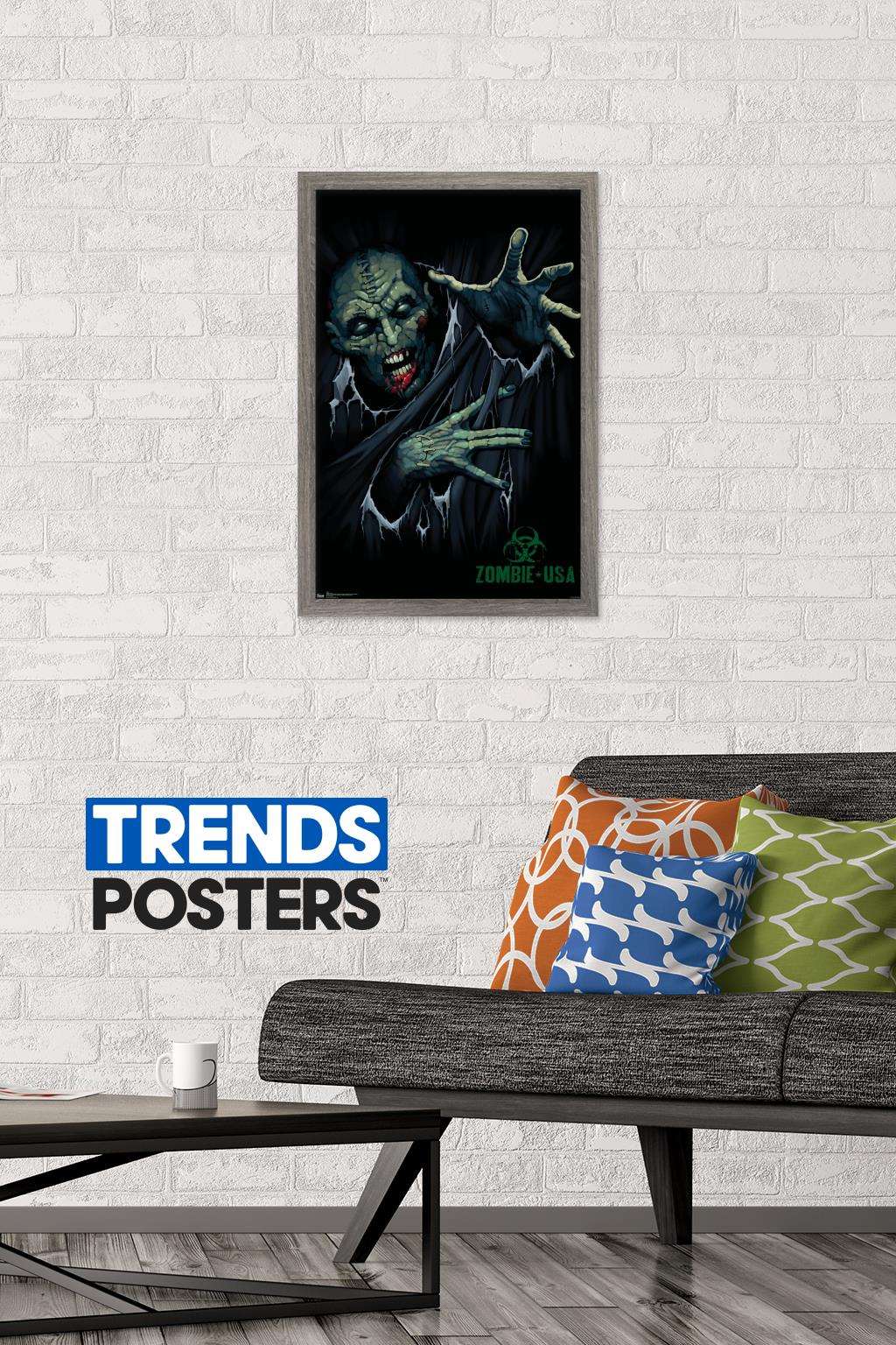 Zombie - Reach Wall Poster, 14.725" x 22.375", Framed