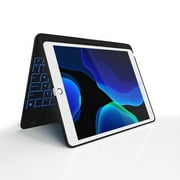 typecase Keyboard Case for iPad 9.7 inch 6th & 5th Gen Air 2 & Air 1, Thin & Light, 360 Rotatable, Wireless/BT, Backlit 10 Color, 9.7 inch Case for iPad (Black)