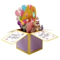 thumbnail image 1 of Visland Greeting Card Beautiful Eye-catching 3D Design Hollow Glitter Gift Giving Paper Three-dimensional Box Birthday Card Home Supply, 1 of 10