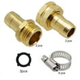 thumbnail image 5 of Tmalltide 3/4inch Copper Garden Hose Repair Connector with Stainless Steel Clamps, Male and Female Garden Hose Fittings, Mender End Repair Kit, Water Hose End Mender, Fit for 3/4inch Hose Fitting, 5 of 12