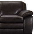thumbnail image 3 of Leatherette Sofa with Pillow Top Arms and Piping details, Dark Brown, 3 of 5