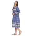 thumbnail image 5 of Oussum Women Floral Summer Midi Dresses Missy Size Casual Dress Online, Blue Size L, 5 of 7