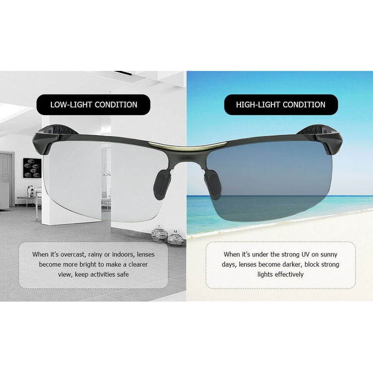UV400 Photochromic Polarized Sunglasses for Driving, Sports  display picture 1
