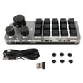 thumbnail image 1 of USB Mini 15 Key Keypad with 3 Knobs Type C Wired Bluetooth 2.4G Wireless Three Connection Modes DIY Programmable Keyboard, 1 of 14