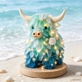 thumbnail image 2 of 3D DIY Sea Glass Art Kit with LED Lights, Coastal Holiday Decor Making Kit, Handmade Sea Figurine Art Set for Christmas, Highland Cow Decor, Shell & Home Decoration(A), 2 of 6