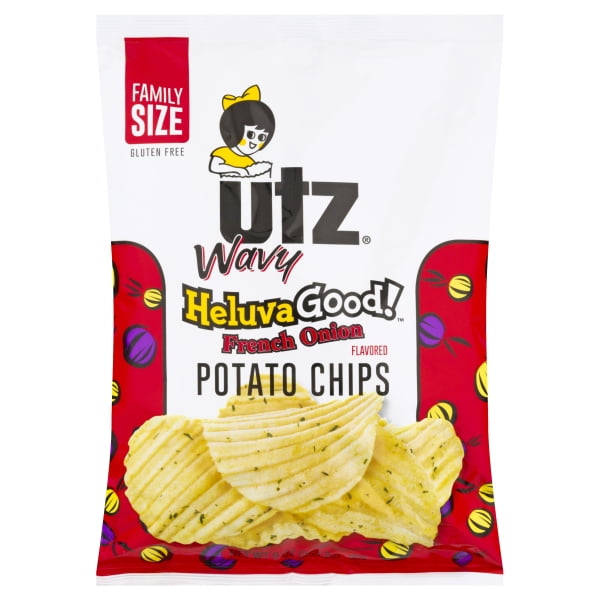 Utz Family Size French Onion Flavored Potato Chips 9 oz