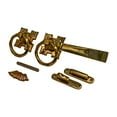 thumbnail image 3 of Renovators Supply Door Lock Latch 7 1/4" Polished Brass Gate Latch Garage Barn Door Lock w/Screws, 3 of 5