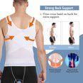 thumbnail image 4 of Mens Firm Tummy Compression Shirt with Waist Girdle Belt Gynecomastia Shapewear, 4 of 5