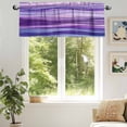 thumbnail image 6 of Abstract Ombre Purple Wave Valances for Windows, 60 x 18in, Purple Strips Rod Pocket Kitchen Valance Curtain Light Filtering Window Treatments for Living Room Bedroom, 1 Panel, 6 of 7