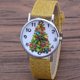 thumbnail image 3 of Reloj de mujer con diseño de árbol de Navidad, correa de cuero brillante y casual, reloj de cuarzo, 3 of 6
