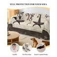 thumbnail image 4 of Texas Star Brown Couch Cover for Dogs, Farmhouse Berry Wooden Vintage Washable Sofa Covers Slipcover for Pets Dogs Futon Cover, Couch Recliner Covers, Oversized Chair Slipcover 71"x91", 4 of 9