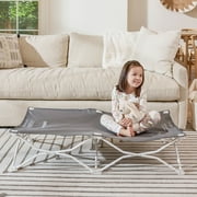 Regalo My Cot Portable Toddler Bed, Lightweight Foldable Travel Bed for Kids, Gray/White Legs