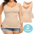 thumbnail image 1 of HLONK Women Body Shaper Cami with Built in Bra Shapewear Tank Top Tummy Control Camisole Slimming Compression Undershirt, 1 of 8