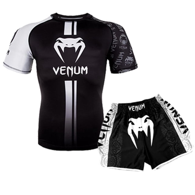 Ropa de entrenamiento Traje de UFC Ropa ajustada de boxeo para hombre Ropa de secado rápido Pantalones cortos de manga corta para lucha Muay Thai Gimnasio de lucha