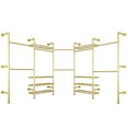 thumbnail image 5 of Timate L5 Expandable Corner Wall Mounted Clothes Rack, L-Shape Heavy Duty Industrial Pipe Closet System with 8 Shelves & 4 Hanger Rods, Black Wardrobe Organizer, 5 of 7