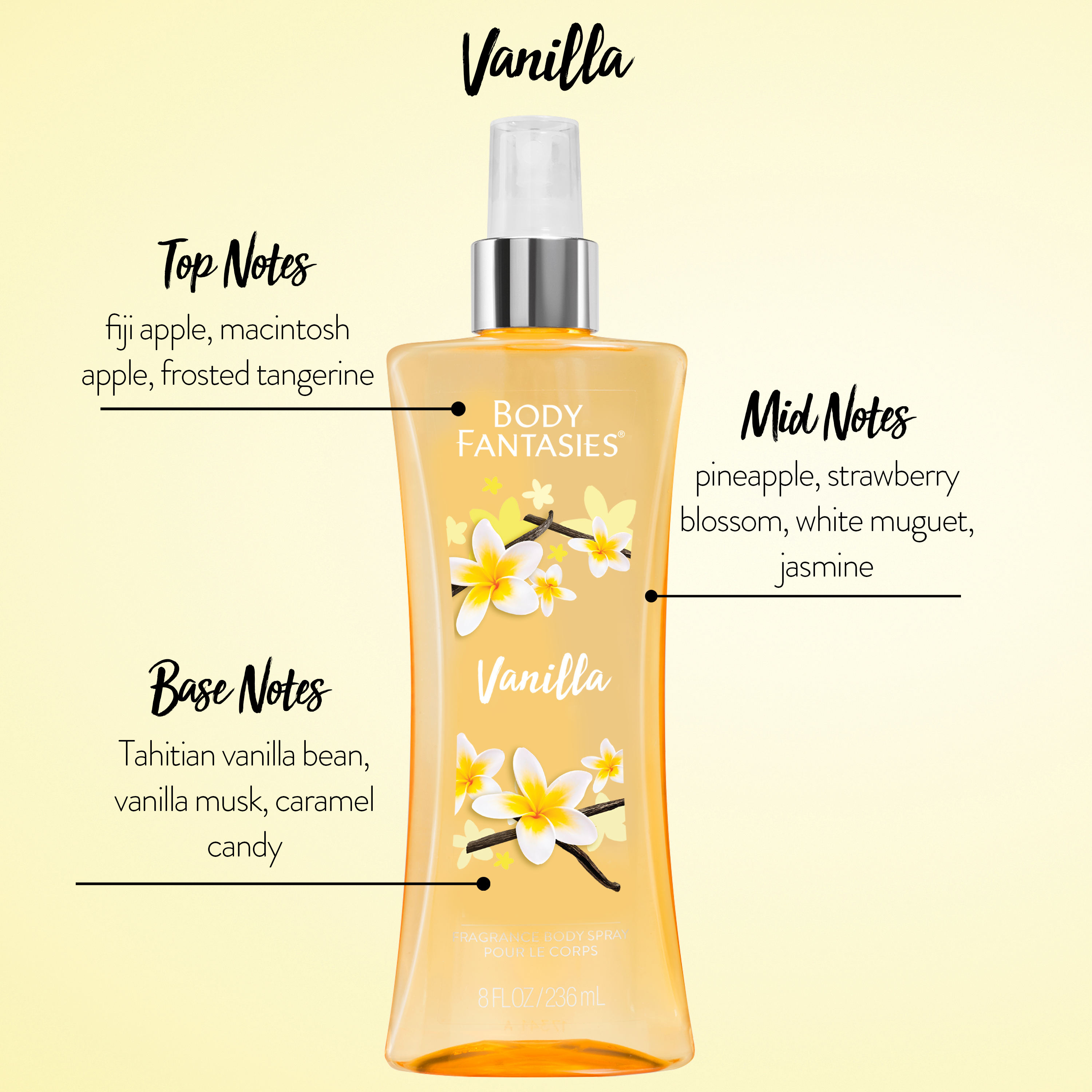 Body Fantasies Signature Fragrance Body Spray, Vanilla, 3.2 fl oz - image 3 of 5