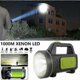 thumbnail image 3 of 25-26 Super large USB rechargeable LED flashlight with 135000 lumens and 6000mAh, equipped with side lights, 3 of 3
