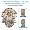 thumbnail image 2 of 3 Pieces Surgical Hat for Women,Scrub Caps Nurse with Buttons Adjustable Printed Sweatband Head Caps,Working Hat Hair Cover with Ponytail Pouch, 2 of 6