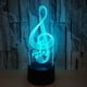 thumbnail image 2 of Luz nocturna LED con ilusión óptica 3D, lámpara de noche con ilusión óptica, lámpara de noche con control táctil de 7 colores para dormitorio o mesa, luz nocturna infantil Art Deco con cable USB, nota, 2 of 5