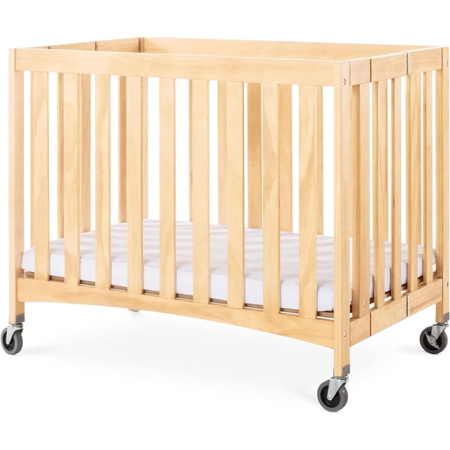 Cuna Plegable de Madera Foundations Travel Sleeper con Colchón Color Natural