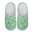 thumbnail image 2 of Psesaysky Fresh Lemon Print Closed Toe House Slippers for Woman Men Soft Cotton Indoor Shoes Memory Foam Slip On Bedroom Slippers, Size 9-10, 2 of 7