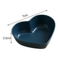 thumbnail image 6 of Mightlink Dessert Dish Heart-shaped Stackable Drop Resistant Washable Sound Construction Pack Food Anti-deform Seasoning Plate for Dining Room, 6 of 7
