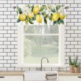 thumbnail image 3 of Yellow Lemon Printed Window Curtains Valances Watercolor Cute Fruit Flowers Window Valance for Living Room Bedroom, Kitchen Valance Rod Pocket Window Curtain 54 by 18 in, 1 Panel, 3 of 6