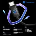 thumbnail image 2 of Thunderbolt 5 Cable with up to 120Gbps Bandwidth Boost and 240W Charging in Black - 1.8m / 6ft, Compatible with Thunderbolt 4, USB4, Thunderbolt 3 and USB-C, 2 of 7