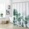 thumbnail image 2 of Shower Curtain for Bathroom, Green Tropical Leaves Shower Curtain Summer Spa Beach Theme Bathroom Decoration Cute Palm Tree Plant Shower Curtain for Showers and Bathtubs, 72W x 72L, 2 of 6