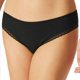 thumbnail image 2 of SCHIESSER Tanga para mujer, paquete de 3 - Paquete de 3 tangas Cheeky, algodón elástico, liso Negro 2XL (XX-Large), 2 of 6