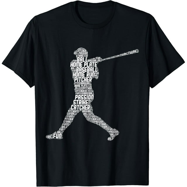 T-Shirt Joueur de Baseball pour Jeunes Garçons Hommes - comme sur l'Image - 4TG