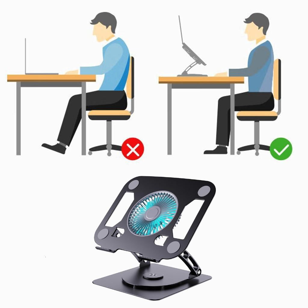 YIGSECU Multiple Angled Notebook Stand with Construction and Cooling Fan for Laptops and Tablets 15.9 Inches
