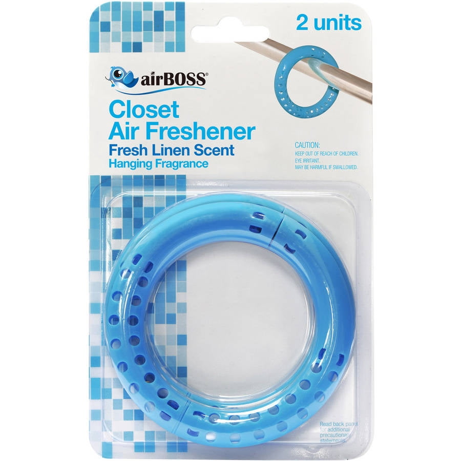 airBOSS Closet Air Freshener Rings Linen Scented, (3 Pack 6 Rings