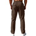 thumbnail image 4 of Men's Corduroy Cargo Pants Relaxed Fit Multi Pocket Casual Utility Trousers Outdoor Workwear, 4 of 9