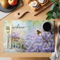 thumbnail image 2 of Purple Lavender Placemats Set of 6 Spring Leaves Bike Farm Country Garden Place Mats Indoor Wipeable Table Mats Washable Cloth Dining Table Placemats for Kitchen Holiday Party Home Decor 13x19 Inch, 2 of 9