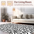 thumbnail image 2 of ODIKA 5'x7' Machine Washable Non-Slip Area Rug, Stylish Interlocking for Contemporary High Traffic Rug, Black, 307339, 2 of 7