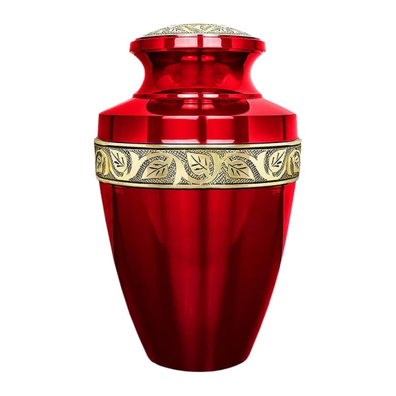 Ample Crimination URN Without Engraving | Large 10.5" Elegant Memorial Urn for Ashes with Meena Floral Design & Engraving Option ACU073