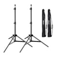 thumbnail image 1 of EMART 7 Ft Light Stand for Photography, 2 Pack Portable Photo Video Lighting Tripod with Carry Case for Speedlight, Flash, Softbox, Strobe, Camera, Selfie, Photographic Portrait, 1 of 7