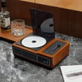 thumbnail image 4 of THINKYA R02 Retro CD Player with FM Radio, Bluetooth 5.3 Transmitter & Receiver, Dual Stereo Speakers, Rechargeable Battery, USB/SD Playback, Home Audio System, Brown, 4 of 9