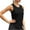 Black, variant on Nfurl Women's Workout Yoga Tank Tops Breathable Mesh Moisture Wicking Shirts Athletic Quick Dry T-Shirt Loose Crewneck Sleeveless Tees Comfort Solid Color Tank Top