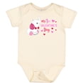 thumbnail image 3 of Inktastic My 1st Valentine's Day with Elephant Girls Baby Bodysuit, 3 of 5